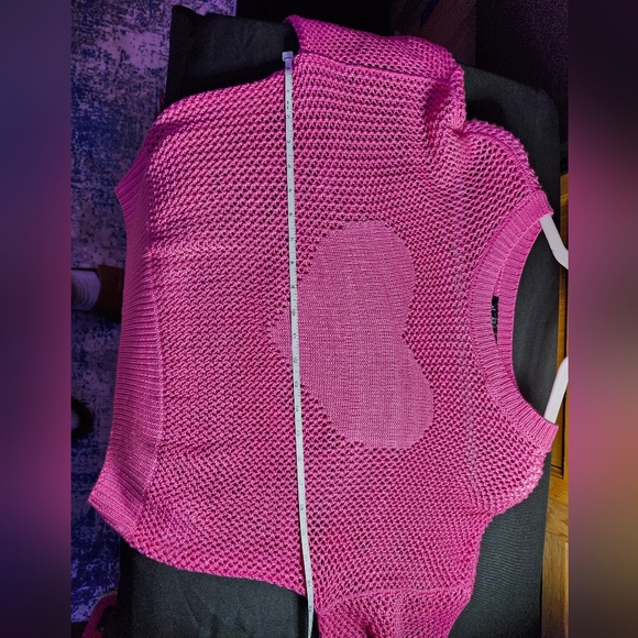 Pink Heart Knit Sweater - Picture 3 of 6